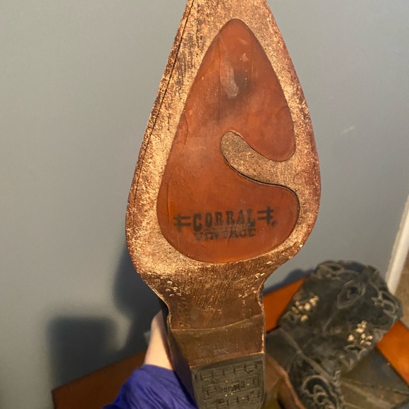 Corral Boots Black vintage lizard overlay - Picture 13 of 14